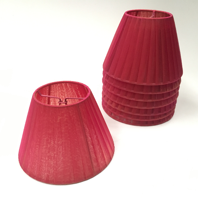 LAMPSHADE, Ex Small (Clip On) Pink Pleated Organza